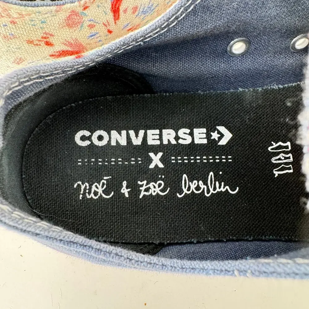 Converse x Noe & Zoe Berlin Floral MPH Sneakers Blue/ Multicolor Womens‎ Size 4